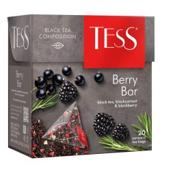 Tess/ტესს შავი ჩაი მაყვლით და შავი მოცხარის არომატით 20ც.