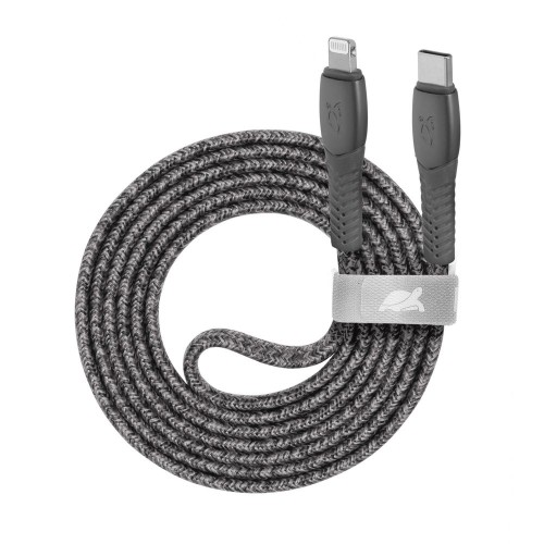 კაბელი RIVACASE PS6107 GR12 ENG Type-C / Lightning nylon braided cable, 1,2m
