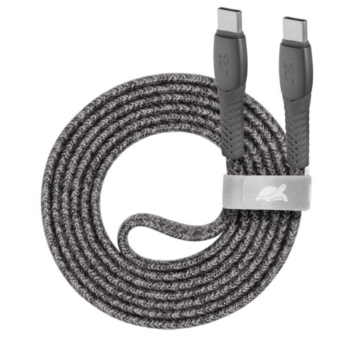 კაბელი RIVACASE PS6105 GR12 ENG Type-C / Type-C nylon braided cable 1,2m grey