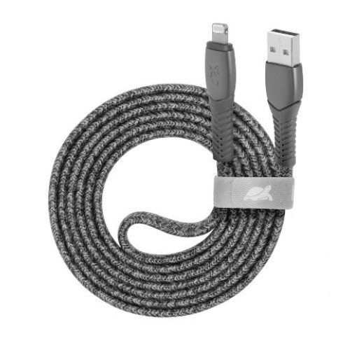 კაბელი RIVACASE PS6108 GR12 ENG USB-A / Lightning nylon braided cable, 1,2m