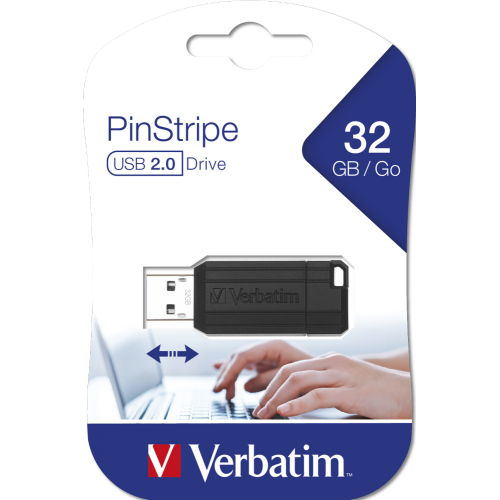 Verbatim USB ფლეშ მეხსიერება USB2.0 Drive 32Gb Pinstripe