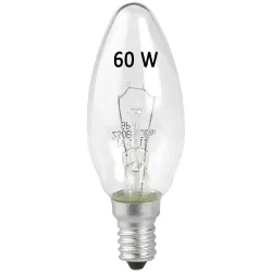 ნათურა ვარვარა წვრილი ხრახნით E14 - 60W