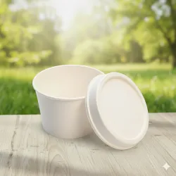 თეფში - კონტეინერი თავსახურით 550მლ - 100 ცალი