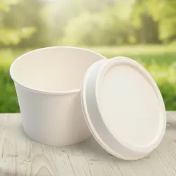 თეფში - კონტეინერი თავსახურით 1000მლ - 100 ცალი