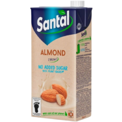 ნუშის რძე Santal, უშაქრო, ულაქტოზო, ულტრაპასტერიზებული, 1ლ.