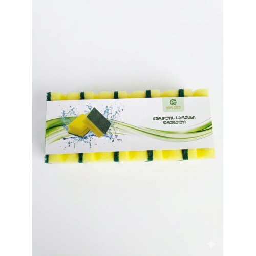 ჭურჭლის სარეცხი ღრუბელი „GEO“ – 5 ცალიანი