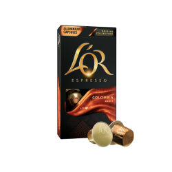 ყავის კაფსულა ლორი/ L'OR Espresso Colombia (Andes) (10 ცალი)