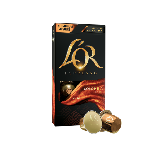 ყავის კაფსულა ლორი/ L'OR Espresso Colombia (Andes) (10 ცალი)