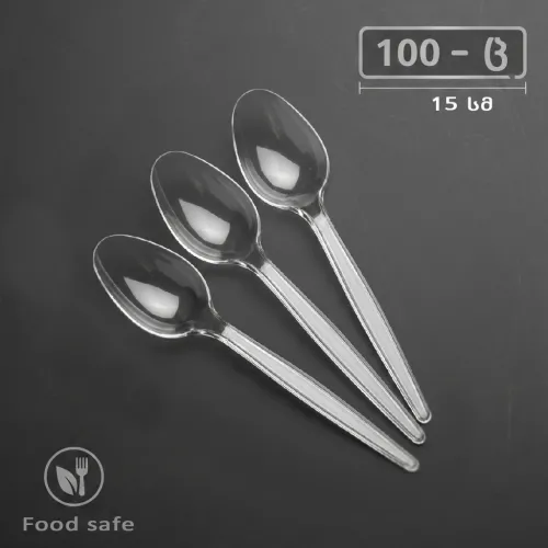 ერთჯერადი კოვზი ლუქსი საშუალო ზომა (100 ცალი)