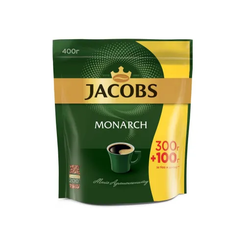 Jacobs Monarch/იაკობს მონარქი ხსნადი ყავა 300+100 გრ.