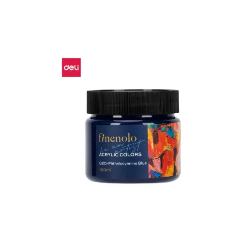 აკრილის საღებავი, 100მლ ,   PHTHALOCYANINE BLUE  C17-PB , DELI