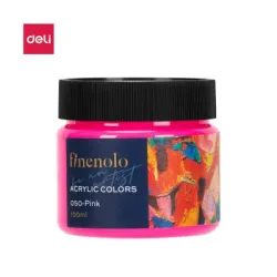 აკრილის საღებავი, 100მლ ,   PINK  C17-PK , DELI