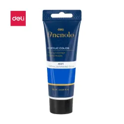 აკრილის საღებავი, 75მლ ტუბა,   PHTHALOCYANINE BLUE  C75-PB , DELI