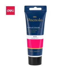 აკრილის საღებავი, 75მლ ტუბა,   PINK  C75-PK , DELI