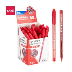 კალამი ბურთულიანი 1mm Q19-RD Red, DELI