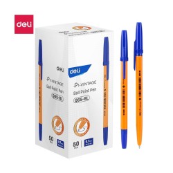 კალამი ბურთულიანი Bullet tip 0.7mm BLUE  Q6S-BL,DELI