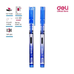 კალამი მელნიანი Roller Pen 0.5mm BLUE Q300BL ,DELI