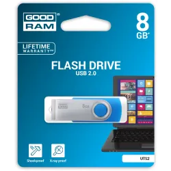 GOODRAM-USB ფლეშ მეხსიერება 8GB UTS2, Blue USB 2.0