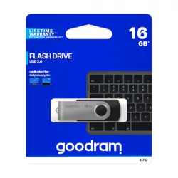 GOODRAM-USB ფლეშ მეხსიერება 16GB UTS2, Blue USB 2.0