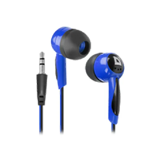 ყურსასმენი Basic 604 In-ear headphones, black + blue (63608) DEFENDER