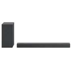 Sound Bar/ LG S75Q Black 3.1.2ch Sound bar with Dolby Atmos DTS:X, High-Res Audio, Synergy TV, Meridian, HDMI eARC, 4K Pass Thru with Dolby Vision
