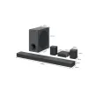 Sound Bar/ LG S80QR  Black 5.1.3  Channel Soundbar with Surround Sound Speakers 620W  Bluetooth 5  USB  HDMI Dolby Atmos