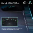 ASUS ROG Hone Ace Aim Lab Edition Large Gaming Mouse Pad (508x420x3mm) WaterOilDust Repellent, Work W Aim Lab ROG 360 Task, Hybrid Cloth Surface