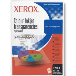 Paper/ Xerox/ Xerox Color InkJet Transparencies ფირი ლაზერული ბეჭდვისათვის A4 TYPE L 003R91333