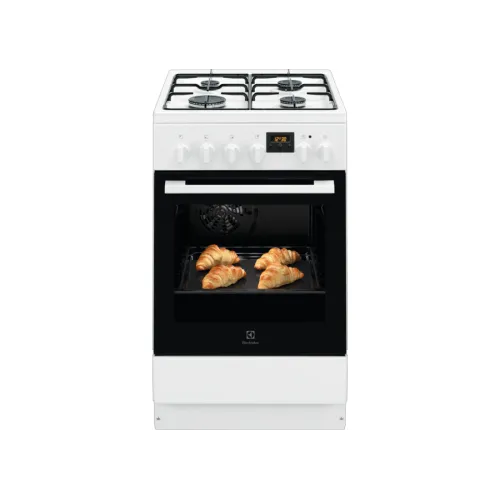 Gas Cooker/ Electrolux/ Electrolux LKK540201W Top 4 Gas, Oven Electric, 857х500х600, White, Gas Control