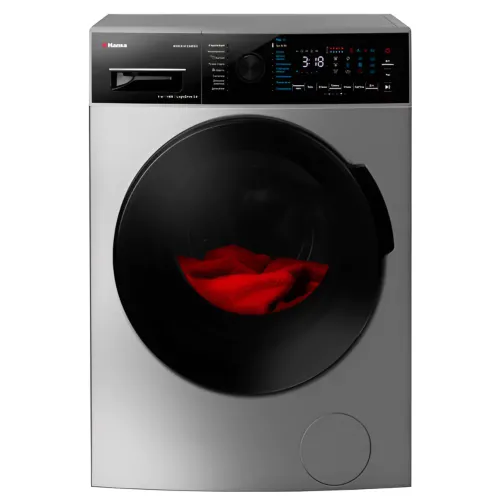 Washing Machine/ Hansa WHK8141D4BSG - 8 KG, 1400 RPM, 60X56X85, INVERTER, A+++, 20 Programmes, Silver/Black