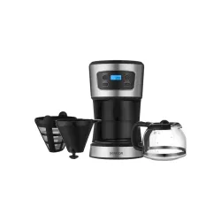 Coffee Maker/ Sencor SCE 3700BK Coffee Maker, Ideal for Brewing 8 Cups of Coffee at Once, 0.75 Litre Water Tank, Glass Kettle, 700watt, 210 x 195 x 265, 1,3kg