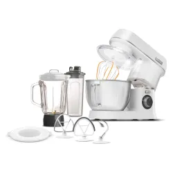 Kitchen Machine/ Sencor STM 3750WH Food processor, 4litre stainless steel bowl,powerful 800W, 1.6-litre glass blending jug, NutriSmart Program