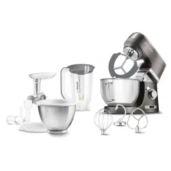 Kitchen Machine/ Sencor STM 7878BK Food processor, 4.5-litre stainless steel bowl, Extremely powerful 1,000W, 1.5-litre glass blending jug, 8 speed levels, Pulse funct