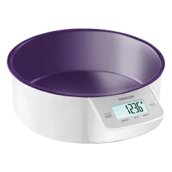 Scale/ Sencor SKS 4004VT Kitchen Scale, Touch control sensors, Practical removable bowl (volume 1000 ml), Weight up to 5 kg (sensitivity 1 g), 2x 1.5 V AAA