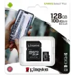 Flash Card/ Kingston 128GB microSDXC Canvas Select Plus 100R A1 C10 Card + Adapter (SDCS2/128GB)