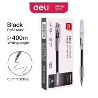 კალამი მელნიანი 0.5mm BLACK S108 , DELI
