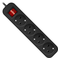 დამაგრძელებელი G418 Power strip, Switch, 1.8 m, 4 outlets (99337) DEFENDER