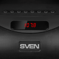 დინამიკი SVEN PS-425, black (12W, Bluetooth, FM, USB, microSD, LED-display, 1500mA*h)