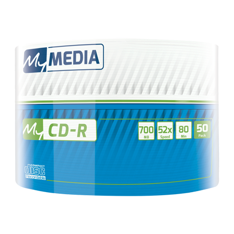 My Media-შეკვრა დისკების 50-ცალიანი CD-R 52x 700MB 50PK Wrap (69201)