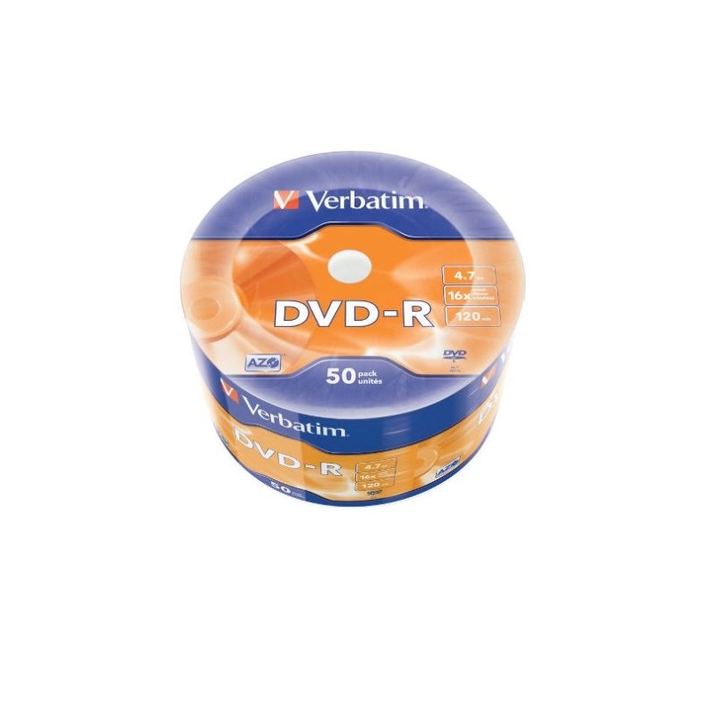 Verbatim-შეკვრა დისკების 50-ცალიანი DVD-R 16x Matt Silver